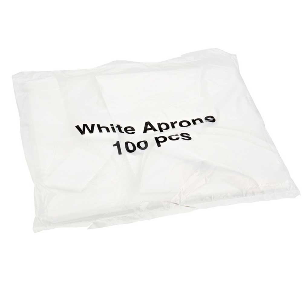 APRON WHITE ( 100 PCS )