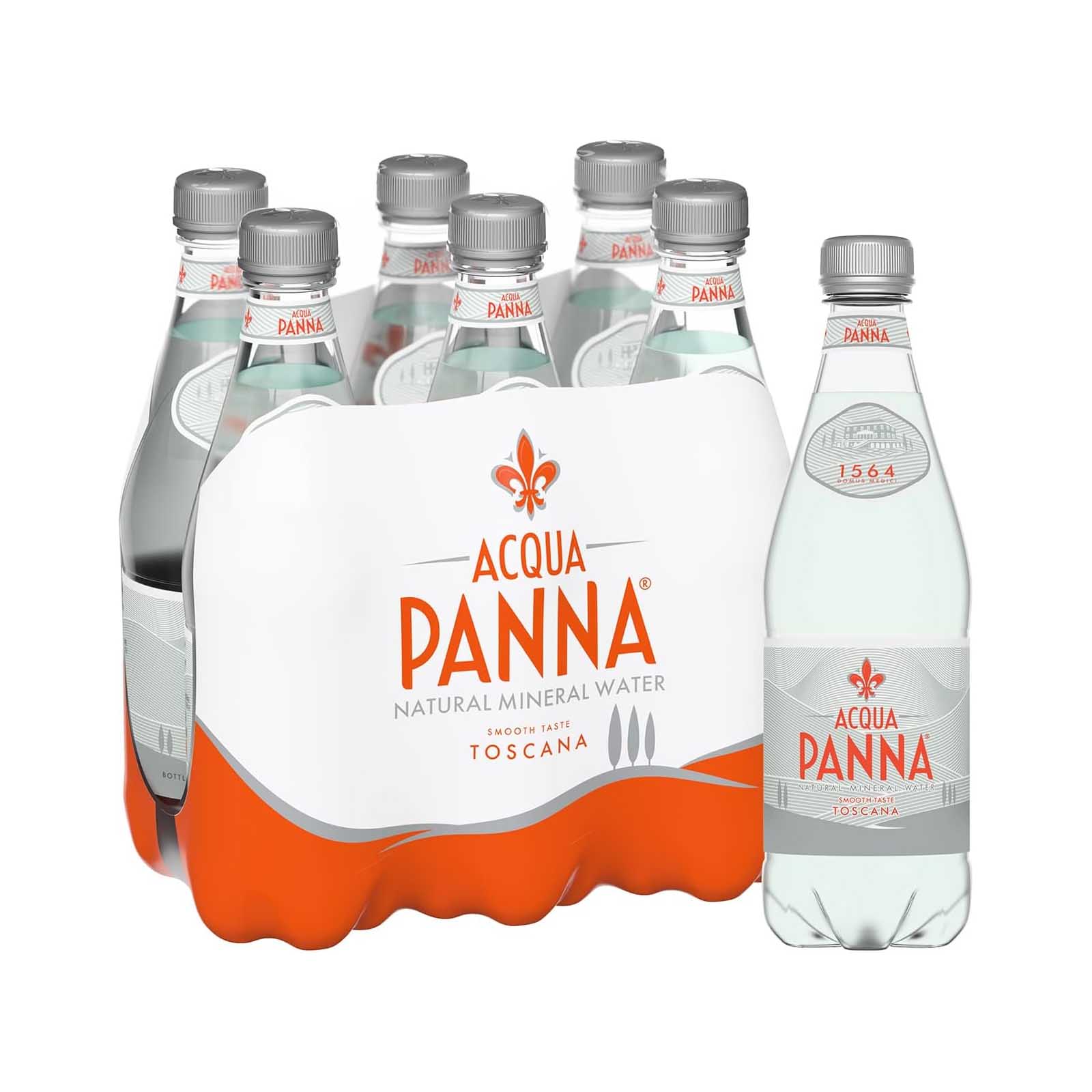 WATER MINERAL PET BOTTLE ACQUA PANNA ( 6 X 500 ML )