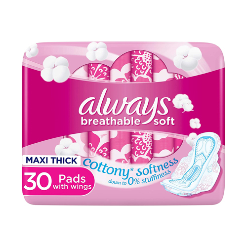 SANITARY PAD BREATHABLE SOFT MAXI THICK ALWAYS (1 X 30 PC)