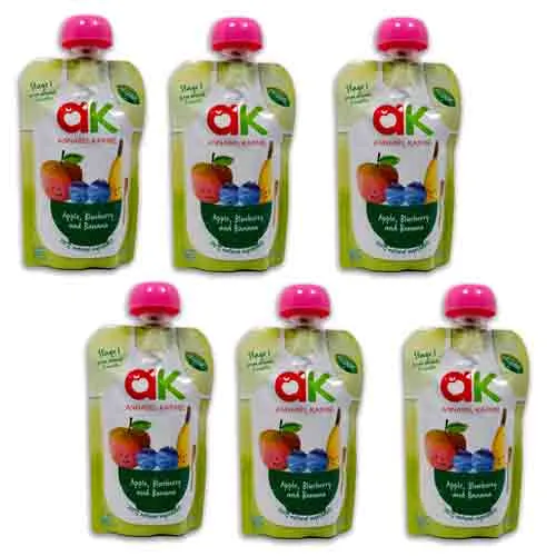 Annabel Karmel Baby Food Organic Apple Blueberry & Banana Stage 6 X 100 g