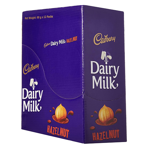  Cadbury Dairy Milk Hazelnut Chocolate 12 x 90 gm