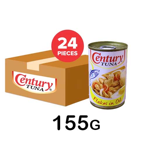 TUNA FLAKES IN VEGETABLE OIL CENTURY ( 24 X 155 gm )