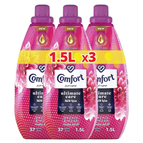 FABRIC SOFTENER CONCENT ULTI-CARE ORCHID & MUSK COMFORT (  3 X 1500 ML )