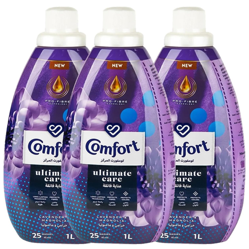 FABRIC SOFTENER CONC.LAVENDER & MAGNOLIA COMFORT ( 3 X 1 LTR )