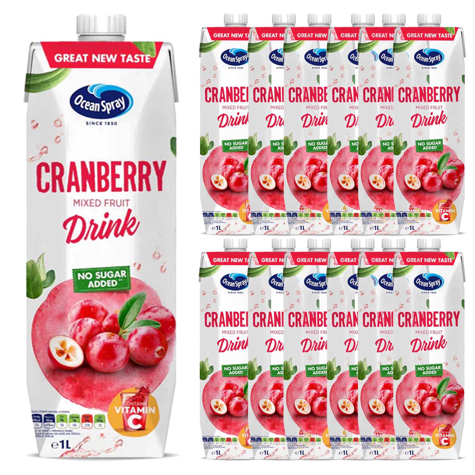 JUICE CRANBERRY OCEAN SPRAY ( 12 X 1 LTR )