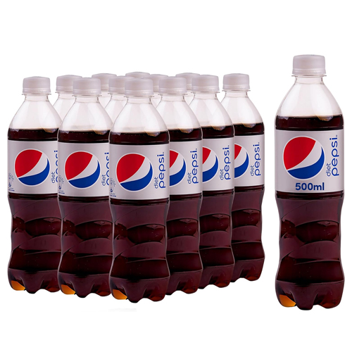  Pepsi Diet  Soft Drink Plastic 12 X Bottle 500ml