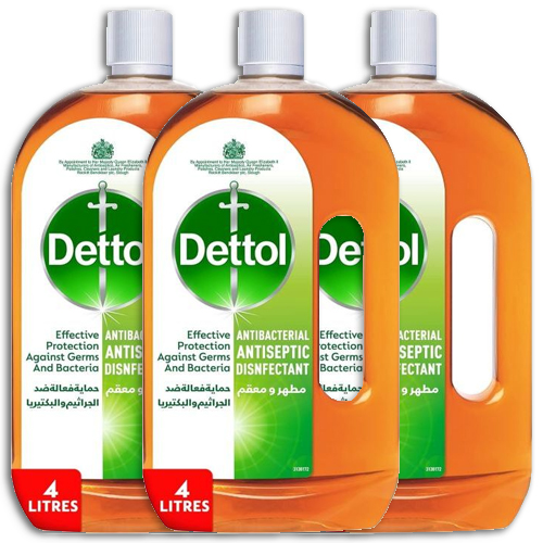  Dettol Antiseptic Disinfectant 3 x 4 L