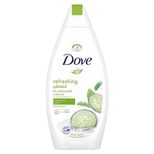 BODY WASH REFRESHING WITH CUCUMBER & GREEN TEA EXTRACT DOVE (500 ML)