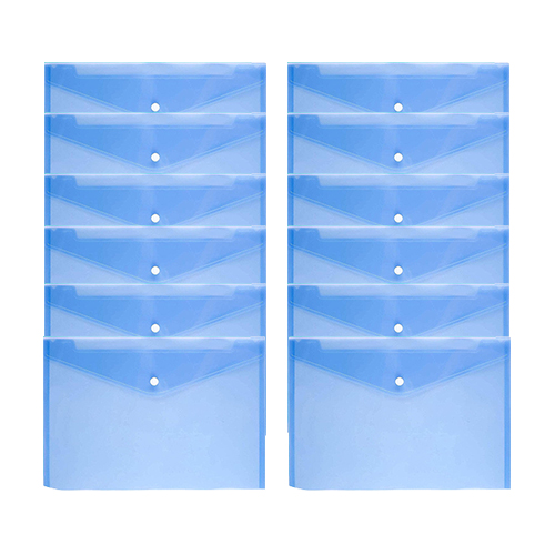 ENVELOP PLASTIC BLUE FLOOLSCAP MY CLEAR ( 12 PCS )