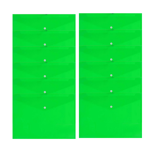  My Clear Green Floopscap Plastic Envelop 12 pcs