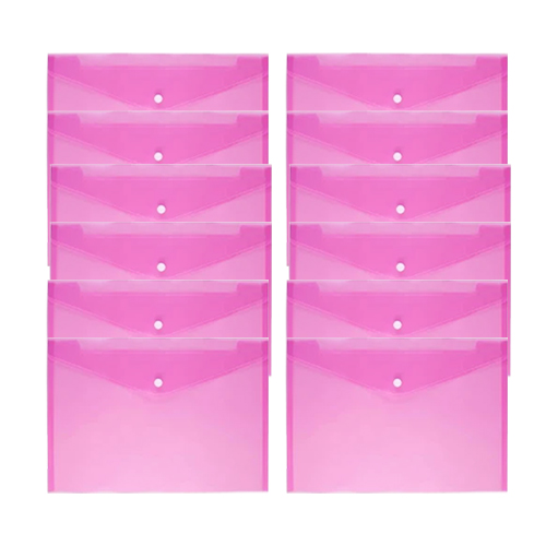  My Clear Pink Floopscap Plastic Envelop 12 pcs