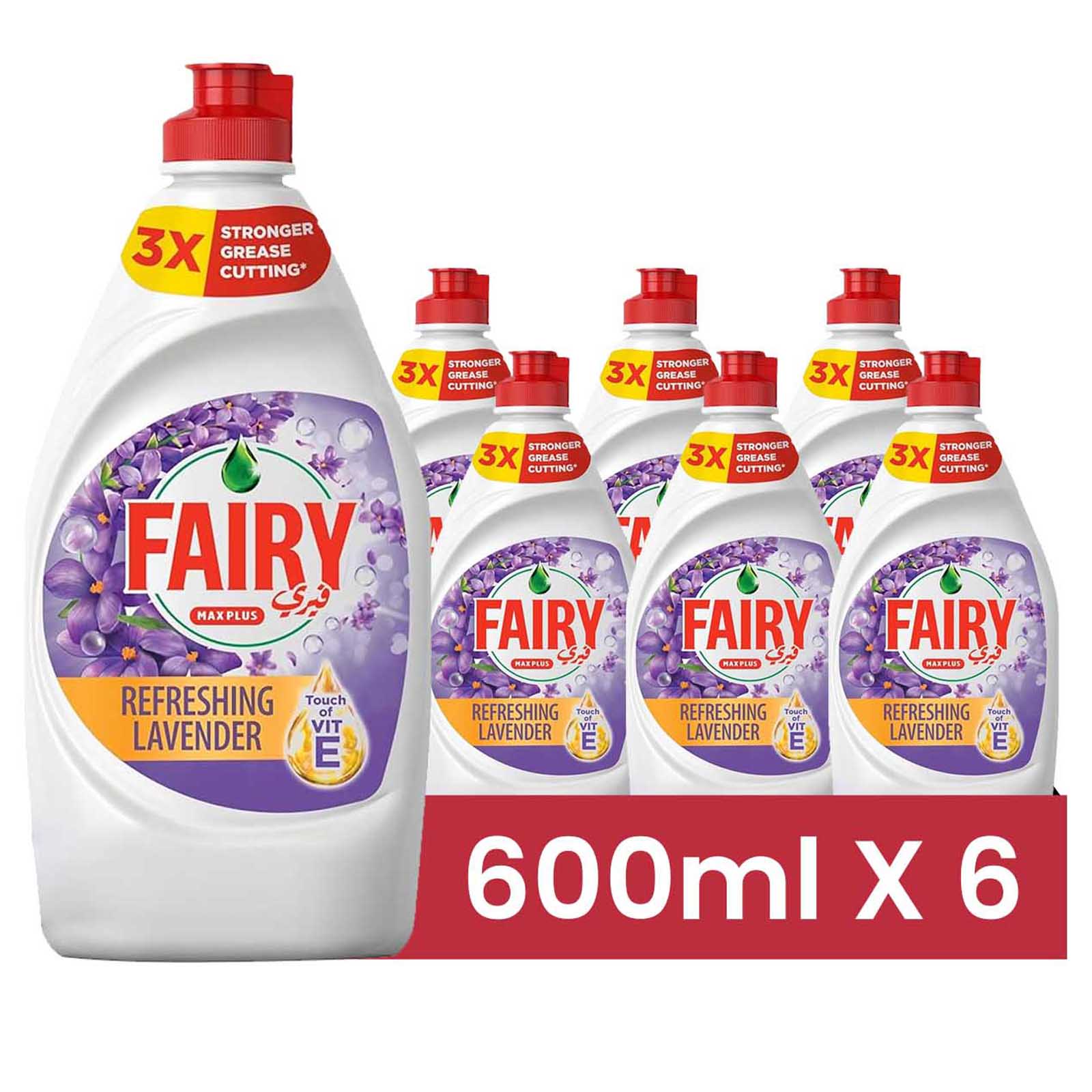 DISHWASHING LIQUID SOAP REFRESHING LAVENDER FAIRY ( 6 X 600 ML )