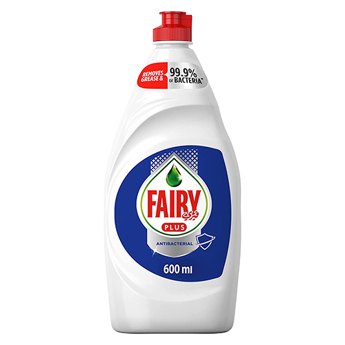  Fairy Plus Dishwashing Liquid Soap Antibacterial With Alternate Power To Bleach 600 ml
