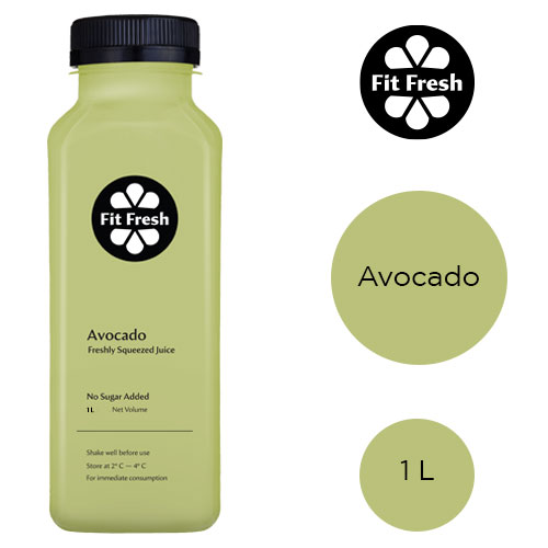  Fit Fresh Avocado Juice 1L (Cold-Pressed Fresh Juice, Freshly-Blended Daily, No Preservatives, No Additives Added, Protein-Rich)