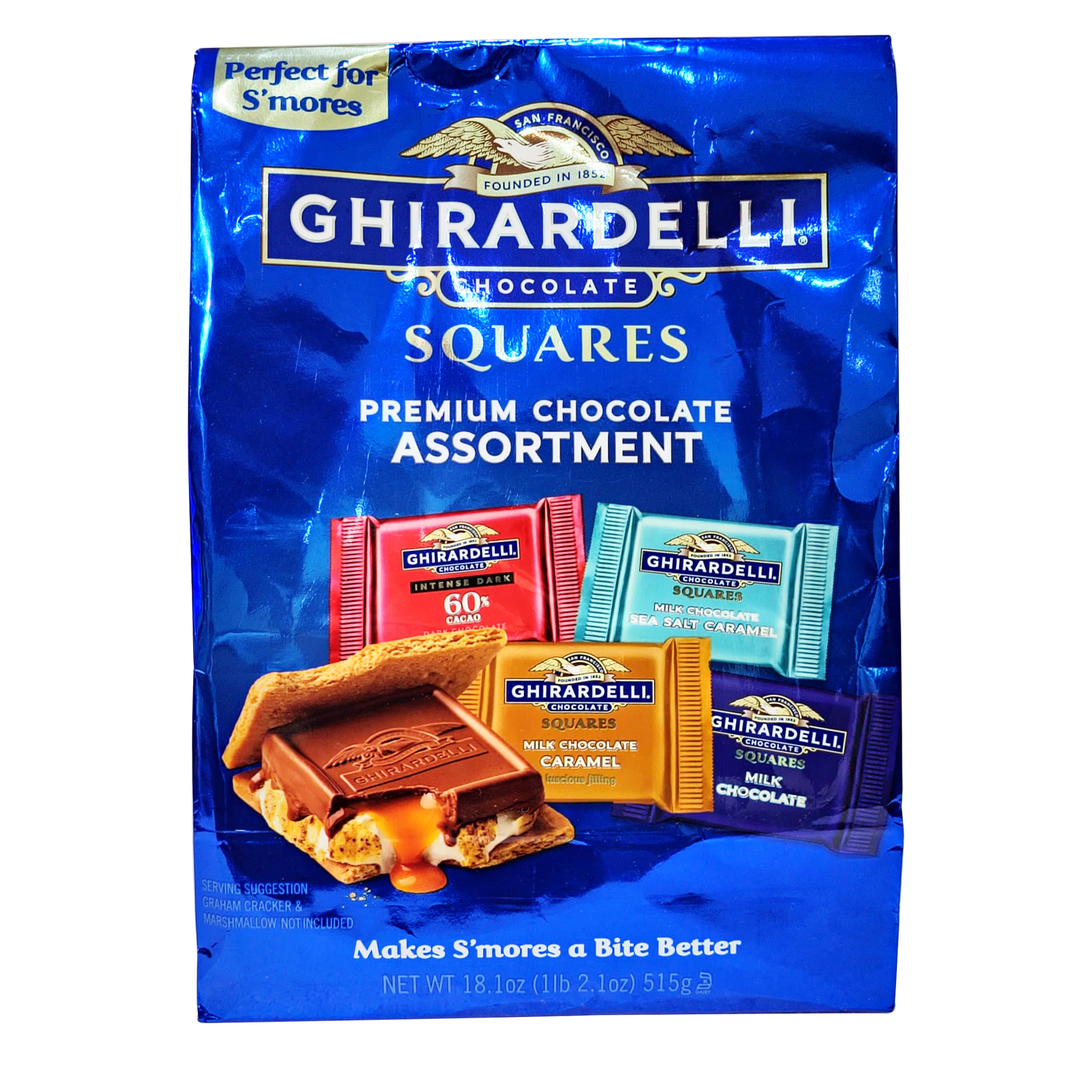 CHOCOLATE PREMIUM ASSORTMENT SQUARES GHIRARDELLI ( 515 GM )