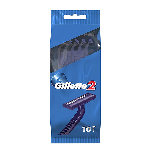  Gillette 2 Razors Disposable 10 Pcs 