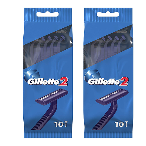  Gillette 2 Razors Disposable  2 X 10 Pcs
