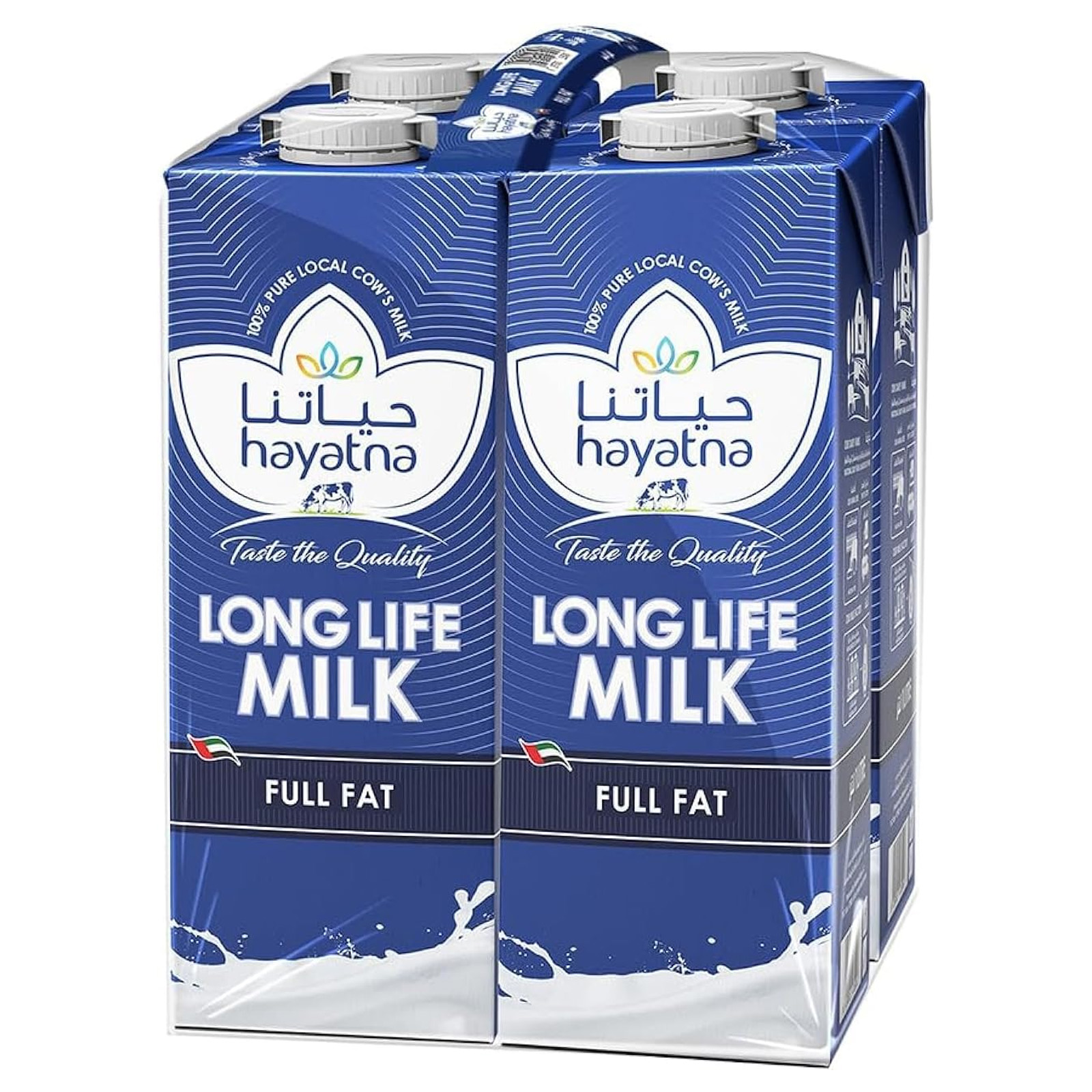  Hayatna Long Life Milk UHT Full fat 4 x 1 Ltr