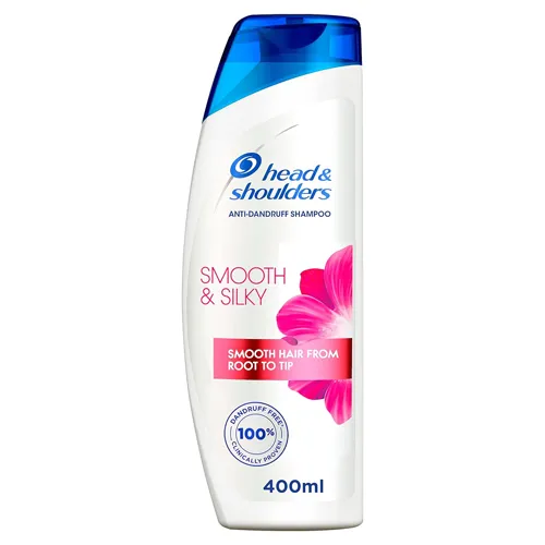  Head & Shoulders Smooth & Silky Anti Dandruff Shampoo For Dry Frizzy Hair 400 ml