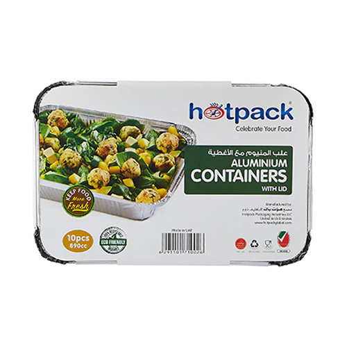 DISPOSABLE ALUMN CONTAINER 8389 HOTPACK (1 X 10 PC)