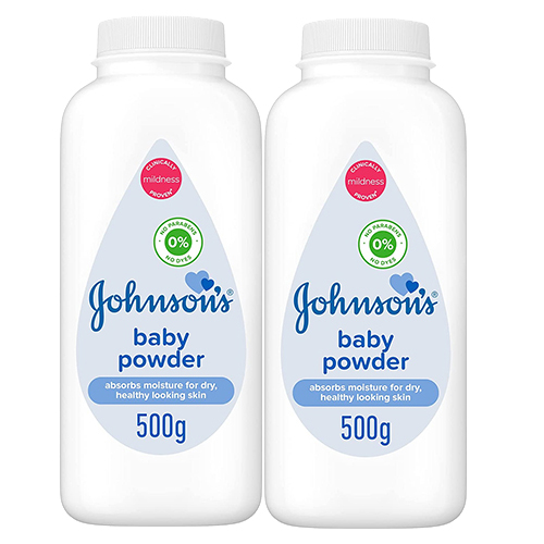  Johnsons Baby Diapering Powder 2 x 500 g