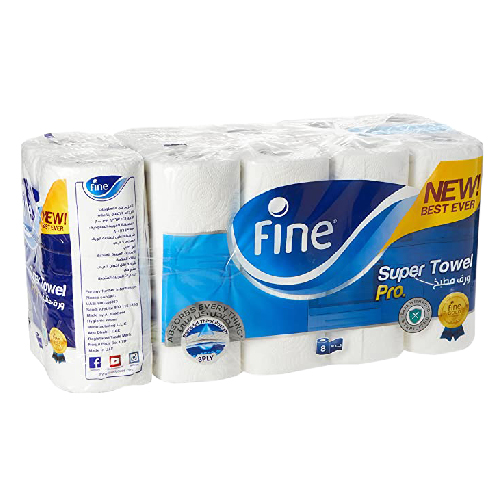  Fine Kitchen paper Towel 60 x 2 Ply  (10 x 2 Roll)