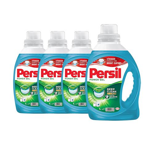  Persil Power Gel Liquid Laundry Detergent 4 x 1 Ltr