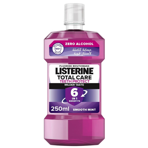  Listerine Total Care Teeth Protect Mouthwash – Milder Taste, 250 ml