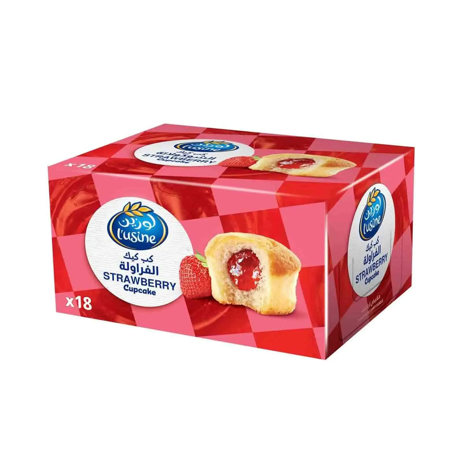 CUP CAKE STRAWBERRY LUSINE ( 18 X 30 gm )