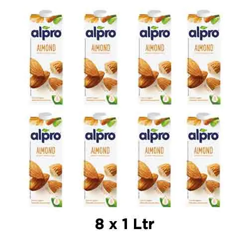  Alpro Original Roasted Almond Milk Drink 8 x 1 L