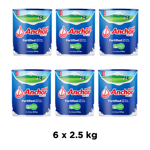 MILK POWDER TIN ANCHOR ( 6 X 2.5 kg )