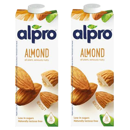  Alpro Roasted Almond Milk 2 x 1 Ltr