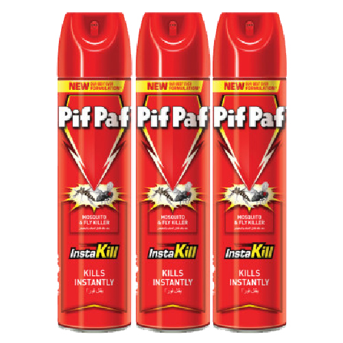 MOSQUITO AND FLY KLR RED PIF PAF (3 X 400 ML)