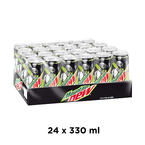  Mountain Dew  Carbonated Soft Drink  Cans  330 ml  x 24 