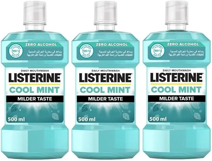 MOUTH WASH COOL MINT MILDER TASTE LISTERINE ( 3 X 500 ML )