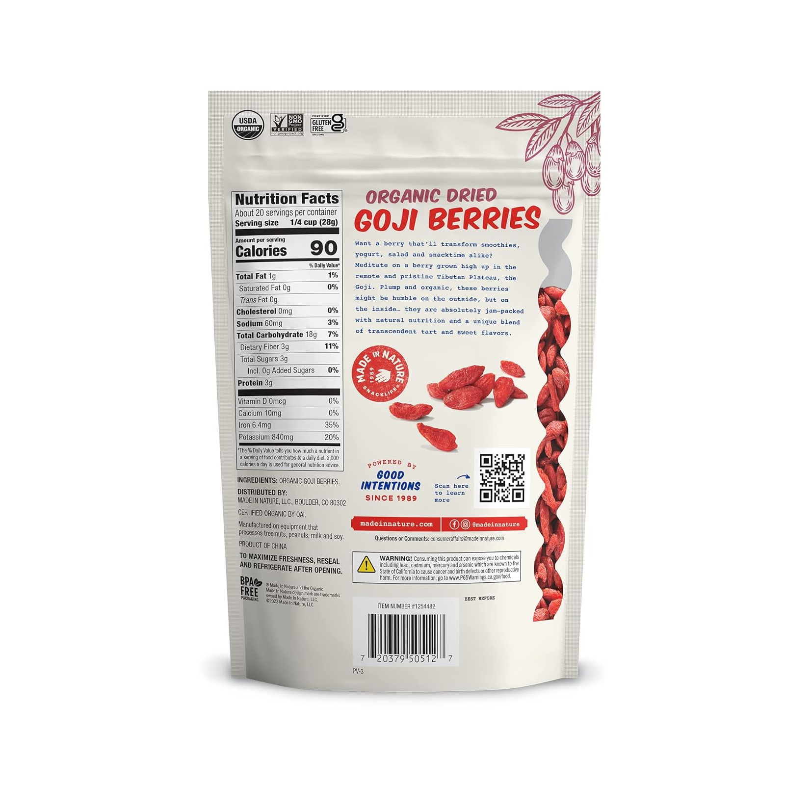  Made In Nature Organic Goji Berries 567 Gm