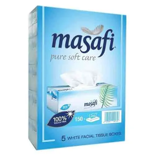 TISSUE FACIAL MASAFI 150 X 2 PLY ( 5 PCS )