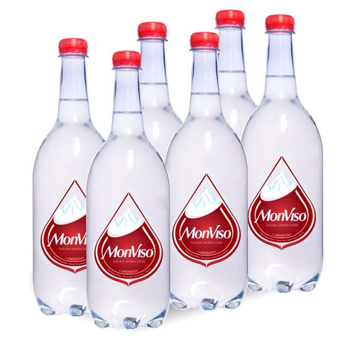 WATER SPARKLING MINERAL MONVISO ( 6 X 1 LITRE )