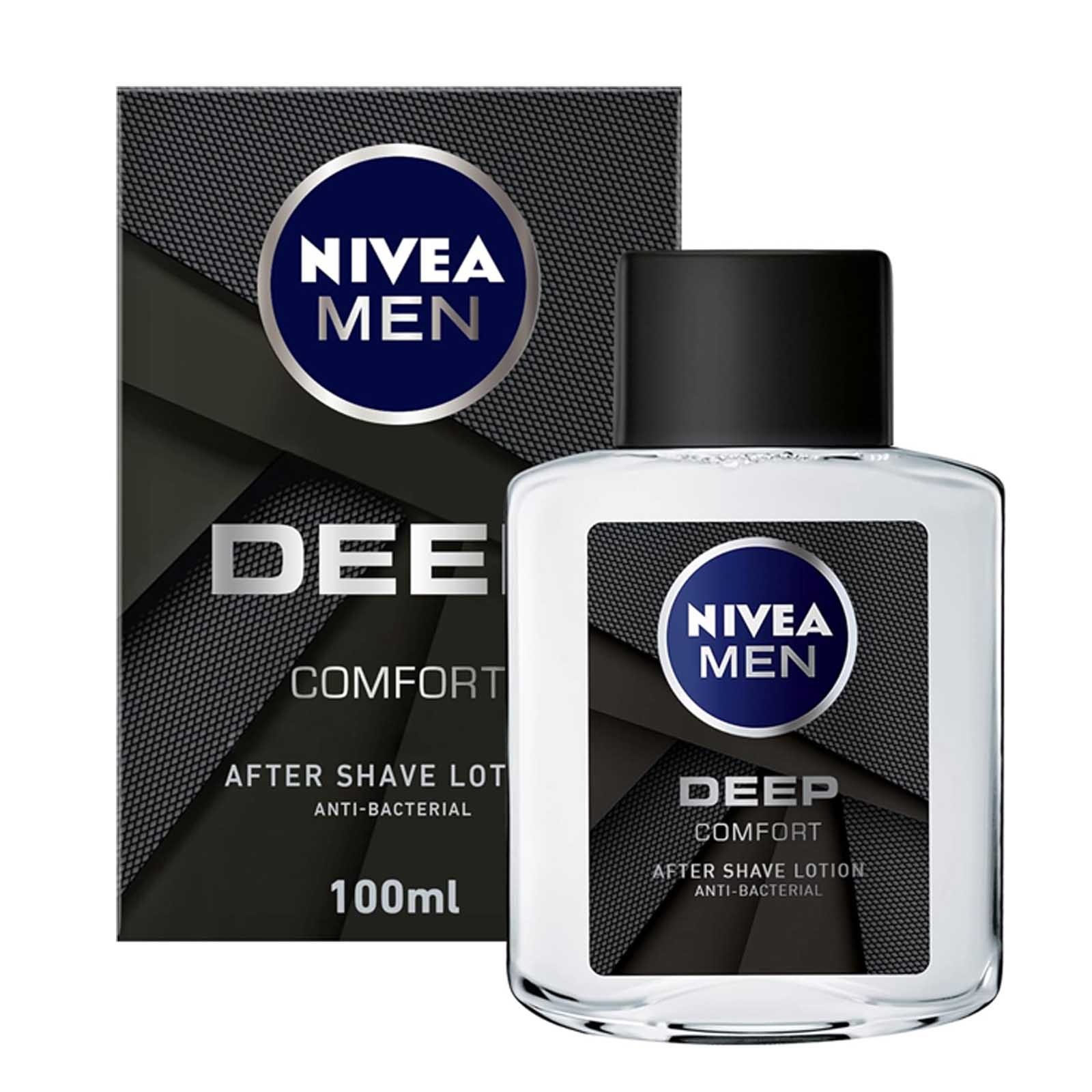 AFTER SHAVE LOTION ANTI BACTERIAL BLACK DEEP COMFORT MEN NIVEA ( 100 ML )