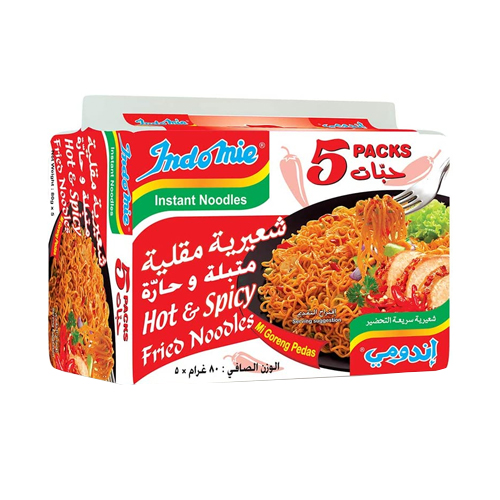 NOODLES FRIED HOT & SPICY INDOMIE ( 5 X 80 GM ) 