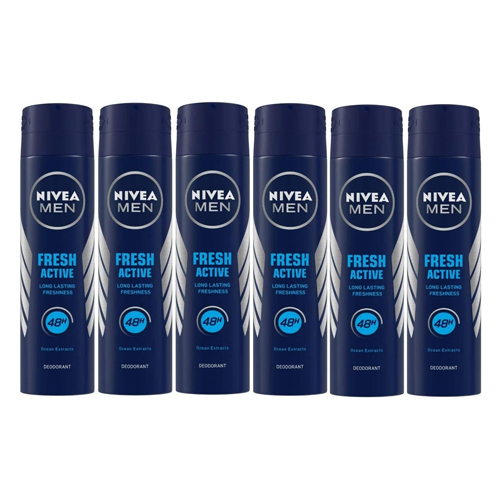  Nivea Active Deodorant Fresh Active Men 6 x 150 ml