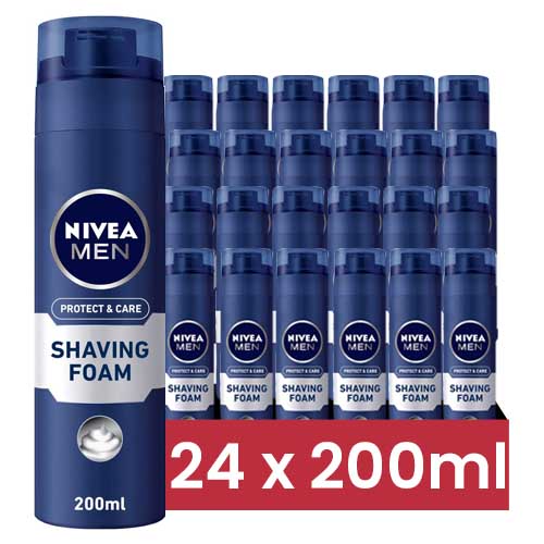 SHAVING FOAM PROTECT & CARE NIVEA ( 24 X 200 ml ) 