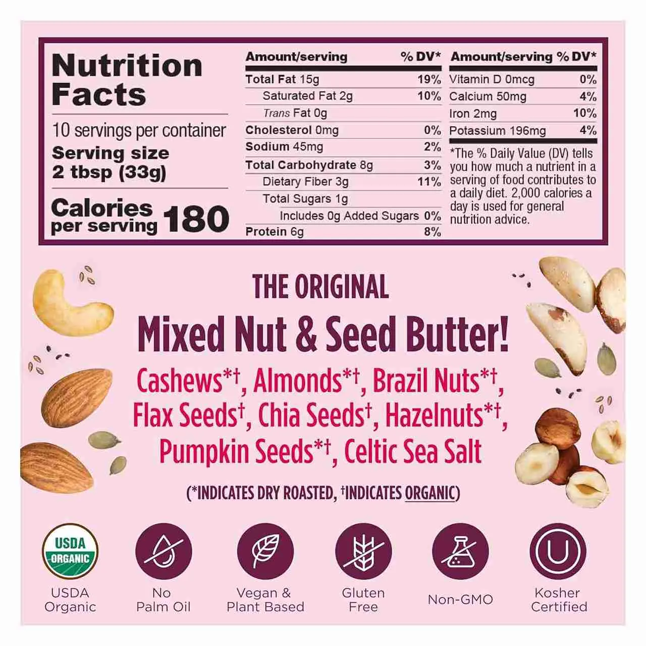 NuttZo Organic Power Fuel Crunchy Nut Butter , 7 Nuts & Seeds Blend 737 g