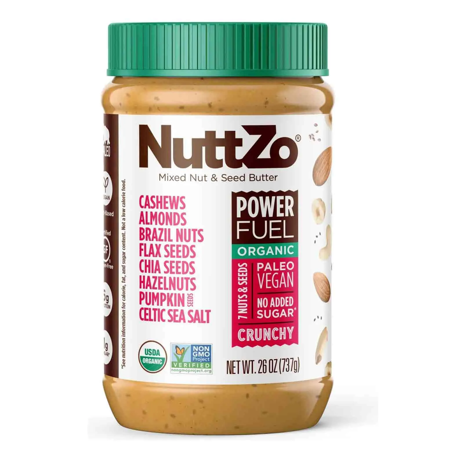 NuttZo Organic Power Fuel Crunchy Nut Butter , 7 Nuts & Seeds Blend 737 g