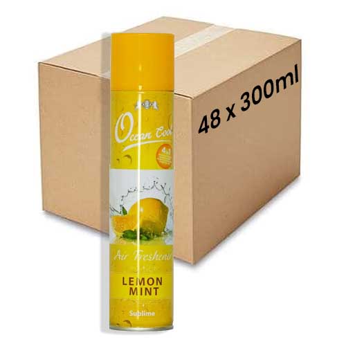 AIR FRESHNER LEMON MINT OCEAN COOL ( 48 X 300 ml )