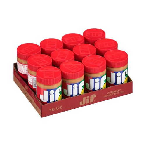  Jif Peanut Butter Creamy 12 x 16 oz