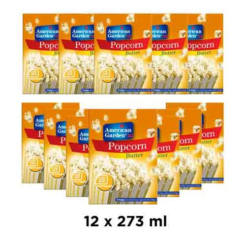 POPCORN BUTTER AMERICAN GARDEN ( 12 X 273 GM )