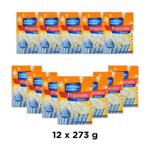 POPCORN NATURAL AMERICAN GARDEN ( 12 X 273 gm )