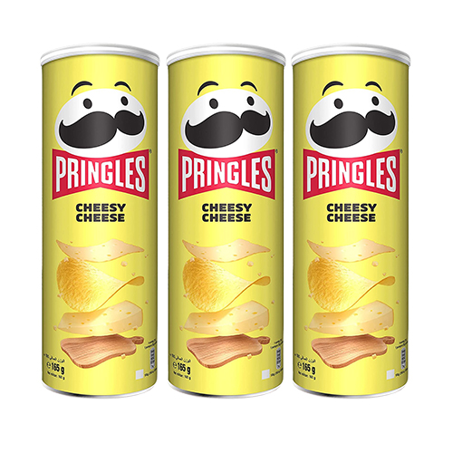 CHIPS CHEESY CHEESE PRINGLES ( 3 X 165 GM )