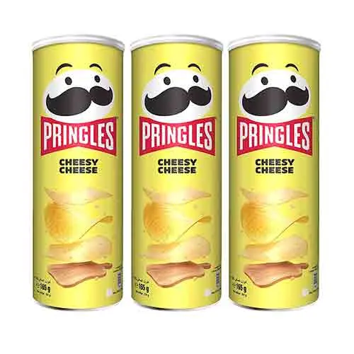 CHIPS CHEESY CHEESE PRINGLES ( 3 X 165 gm )